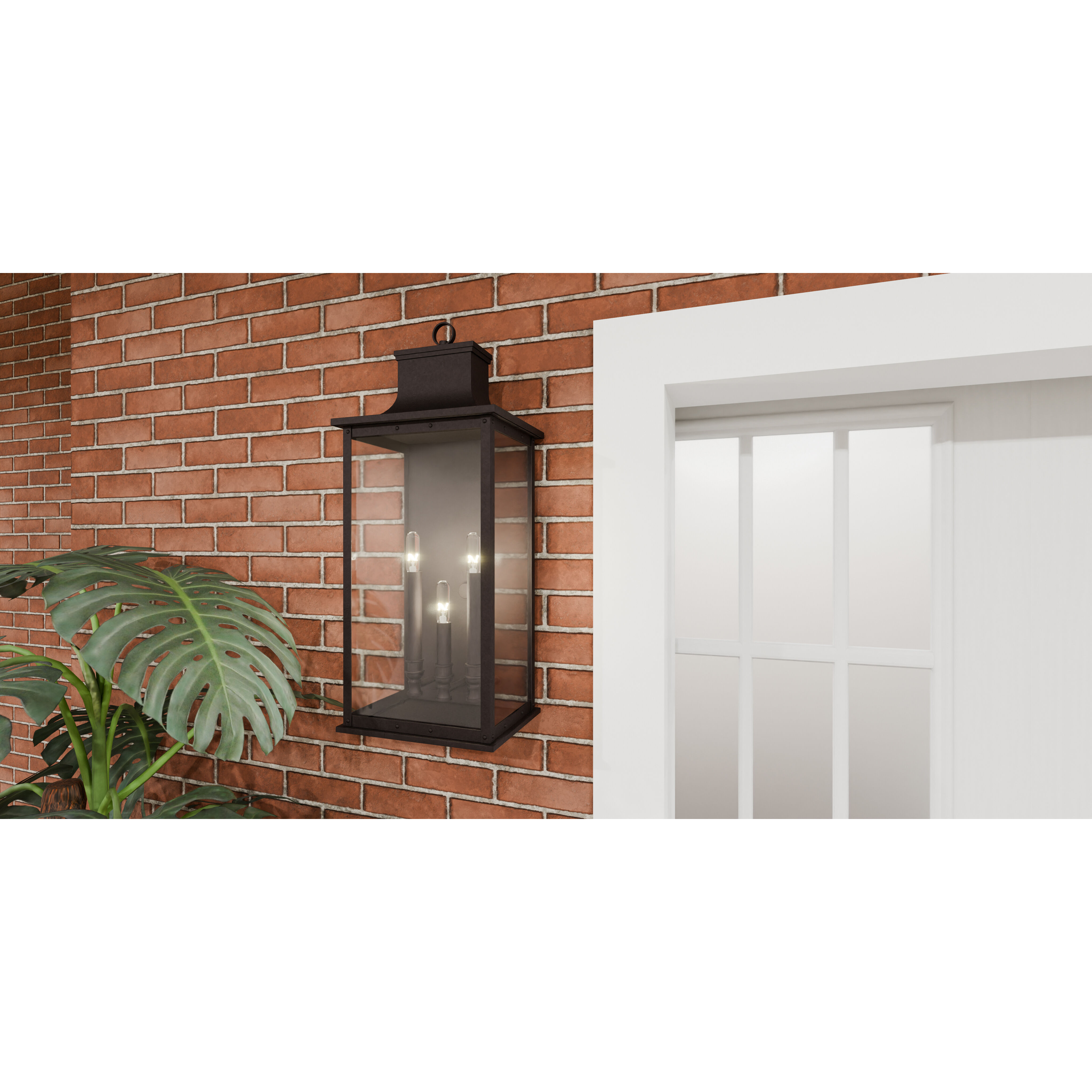 Abernathy Outdoor Wall Lantern in Old Bronze, Large