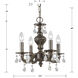 Paris Market 4 Light 13.5 inch Venetian Bronze Mini Chandelier Ceiling Light in Clear Hand Cut