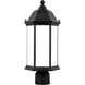 Sevier 1 Light 17.75 inch Black Outdoor Post Lantern, Medium