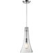 Menlow Park 1 Light 8 inch Polished Chrome with Clear Pendant Ceiling Light