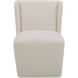 Cormac White Rolling Dining Chair