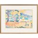 Early Pines on Coastline Yellow and Blue and Green Framed Art