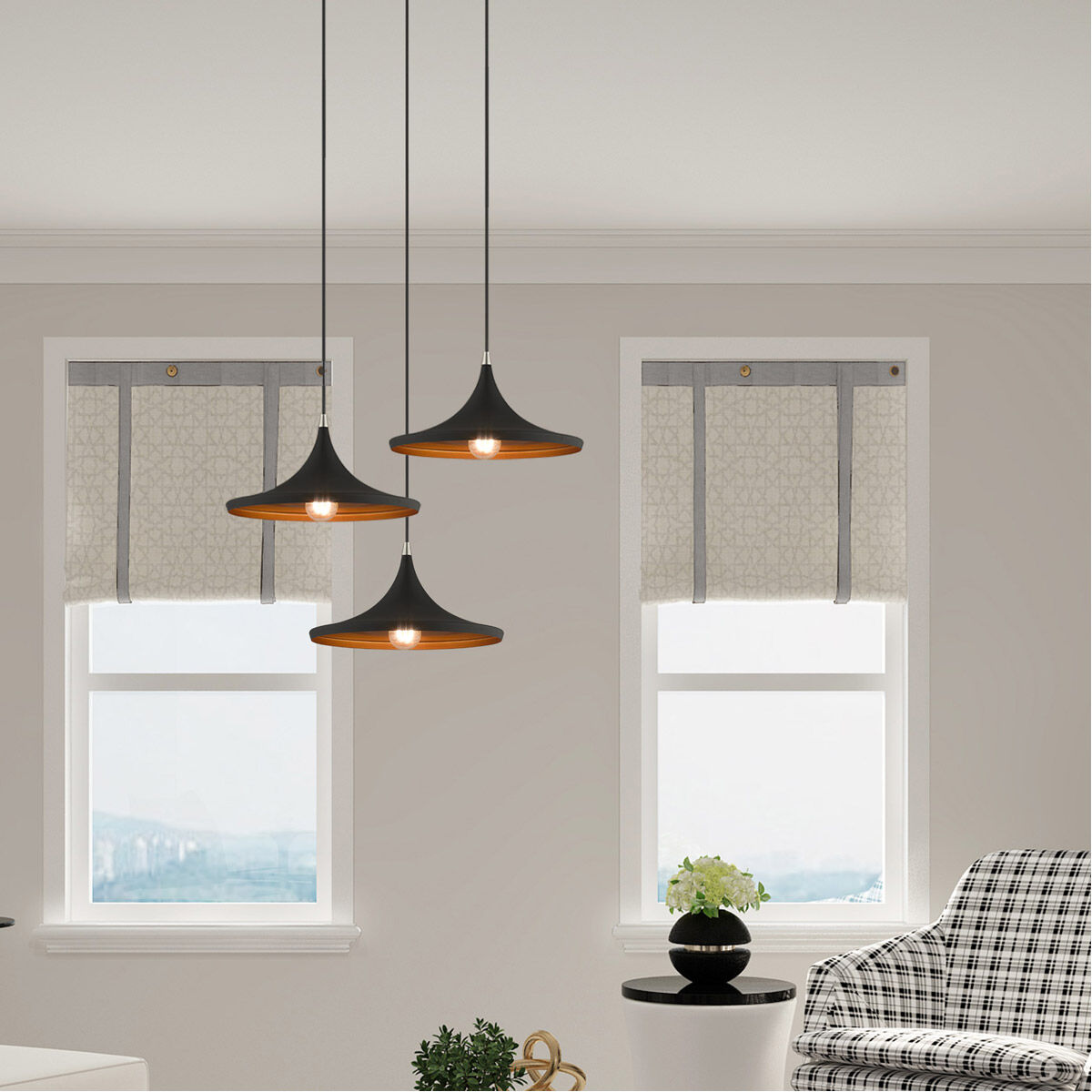 Allison 1 Light 14 inch Black Mini Pendant Ceiling Light