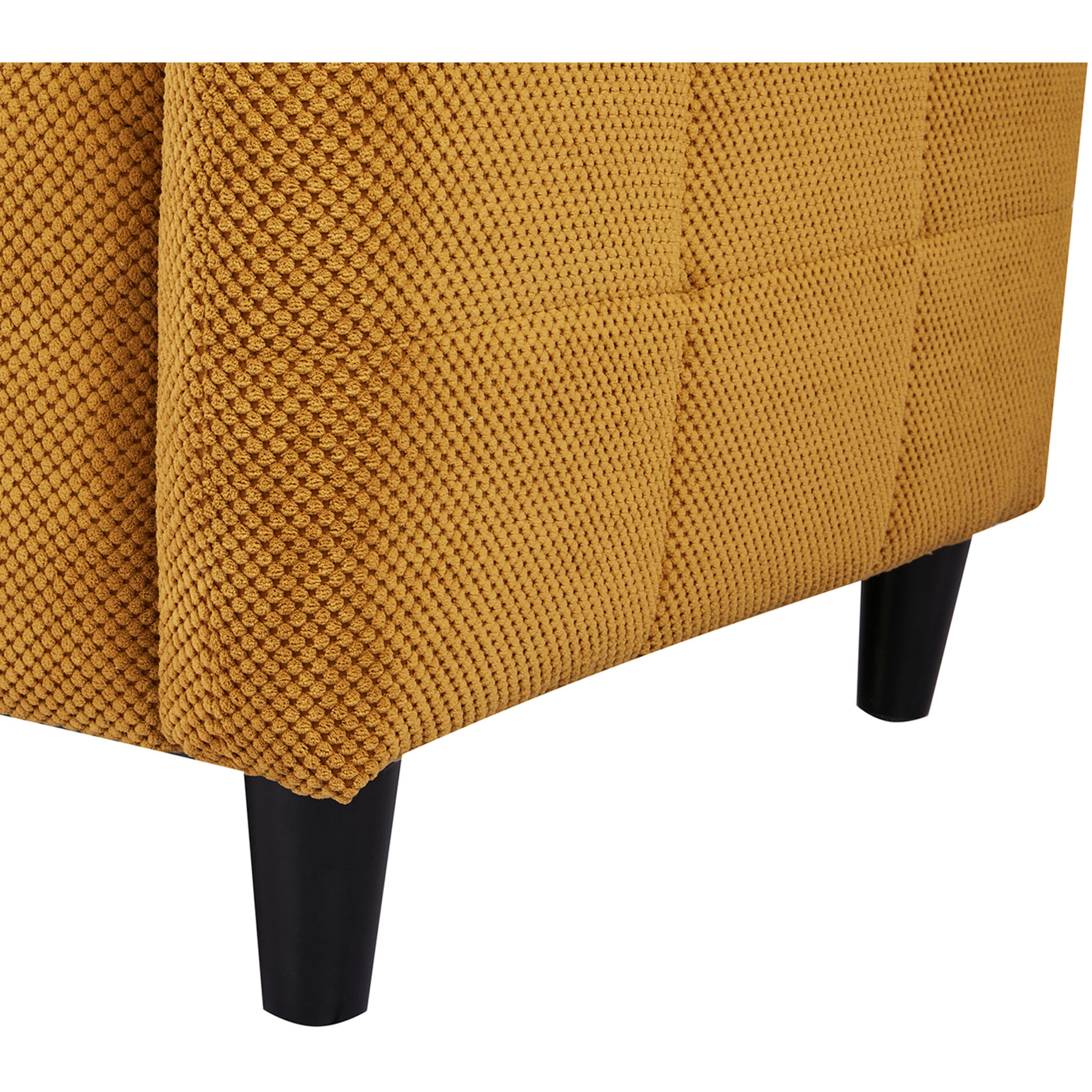 Large Biscuit Tufted Mustard Sofa