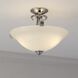 Monrovia LED 17 inch Brushed Nickel Semi-Flush Mount Ceiling Light