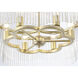 Azura 6 Light 34 inch Heirloom Brass Scalloped Pendant Ceiling Light