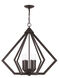 Prism 6 Light 26 inch Bronze Chandelier Ceiling Light