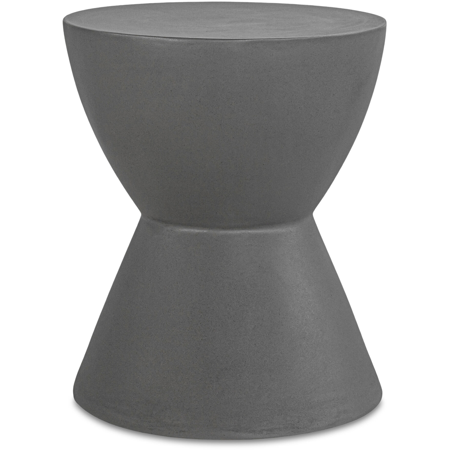 Hourglass 18 inch Grey Outdoor Stool