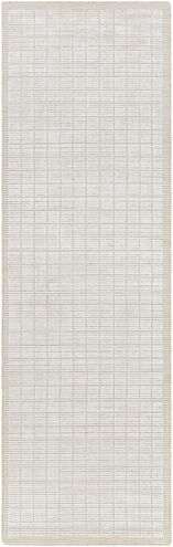 Carre 96 X 30 inch Light Beige Rug in 2.5 x 8, Runner