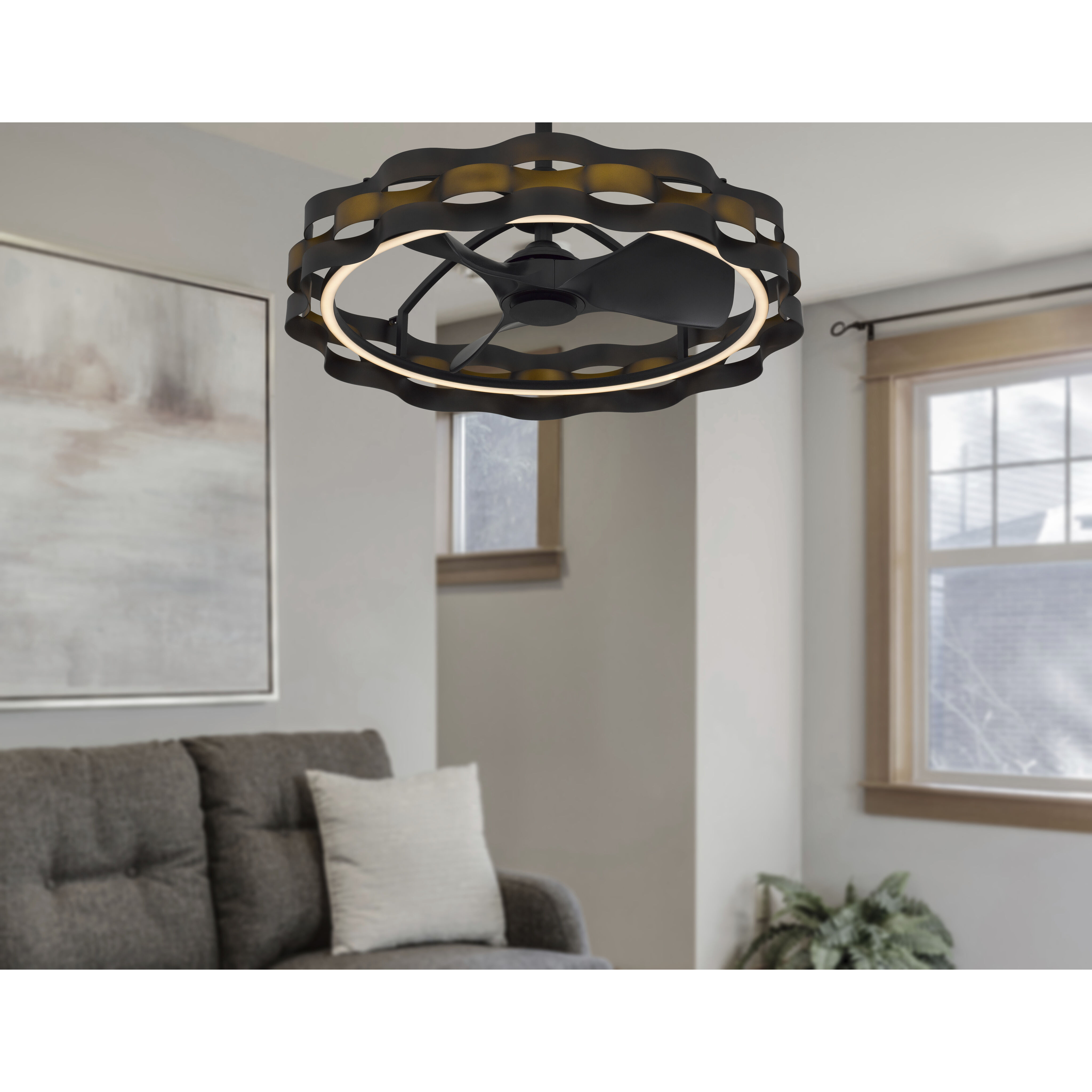 Pembroke 29.5 inch Dark Bronze Ceiling Fan Light