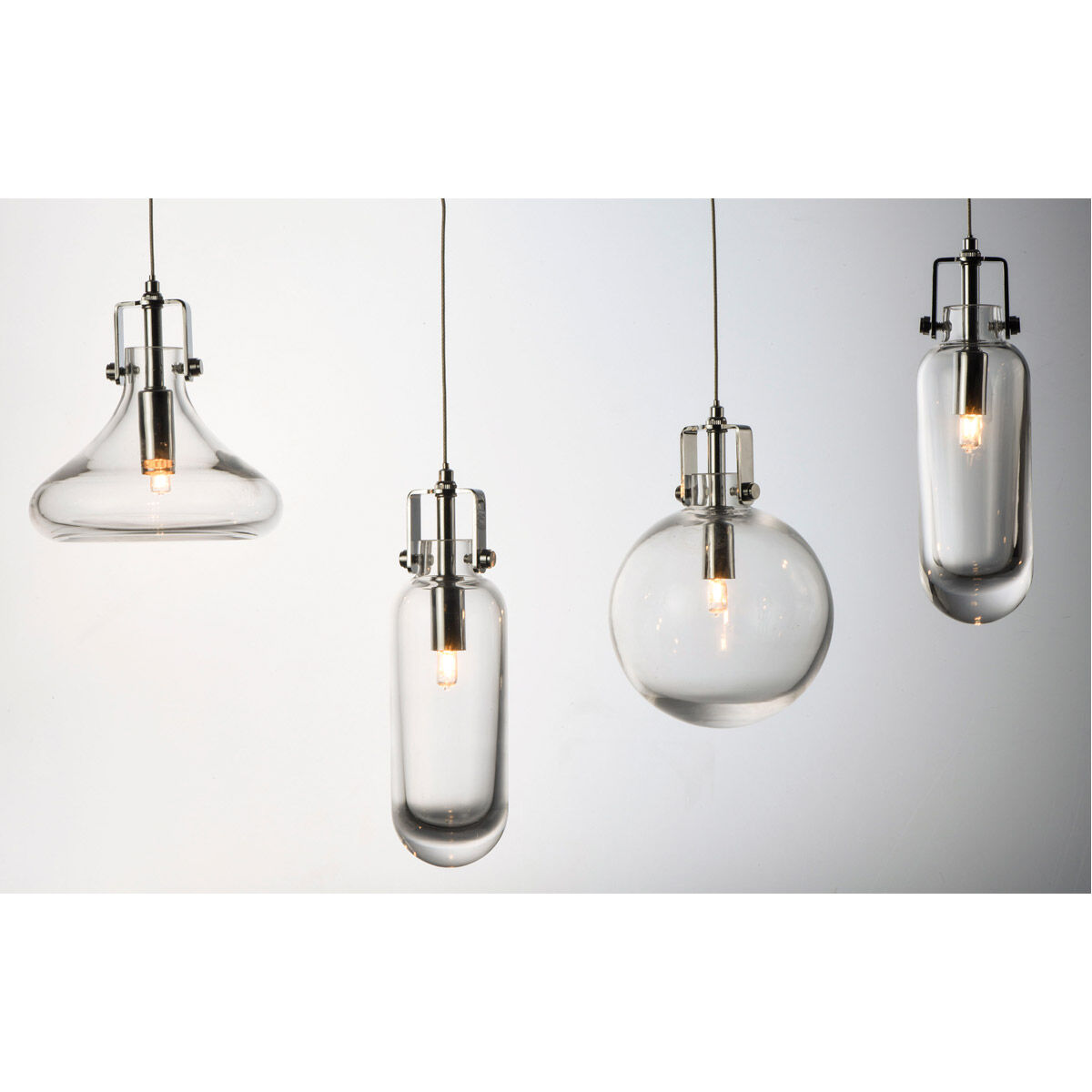 Kem 1 Light 5.75 inch Polished Chrome Single Pendant Ceiling Light