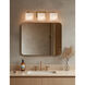 Alabaster Rocks 26.75 inch Brushed Brass Bath Bar Wall Light in Oval, Incandescent