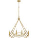 Leona 8 Light 27 inch Distressed Brass Chandelier Ceiling Light