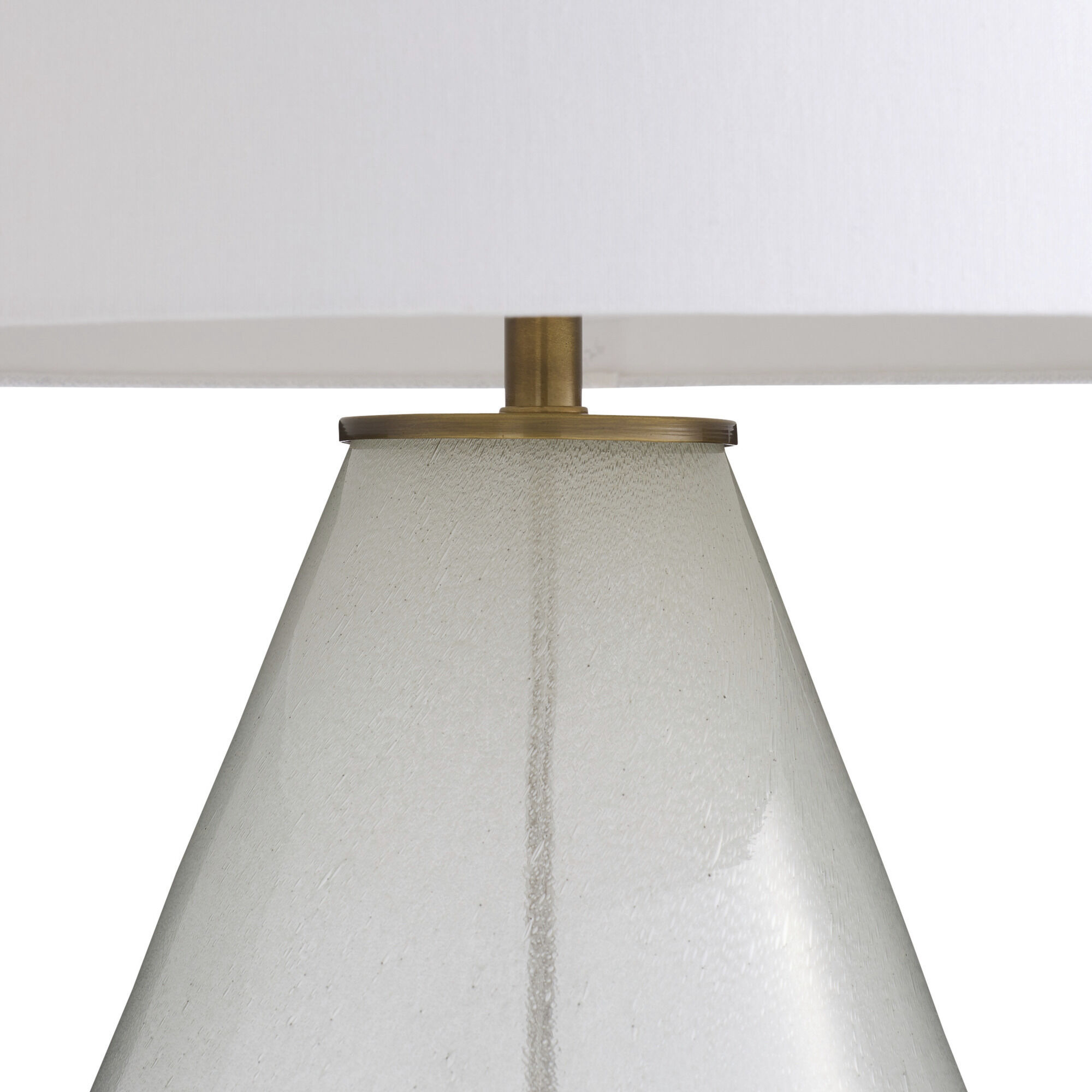 Tiber 30 inch 150.00 watt Clear and Antique Brass Table Lamp Portable Light