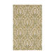 Modern Classics 36 X 24 inch Green and Neutral Area Rug, Wool
