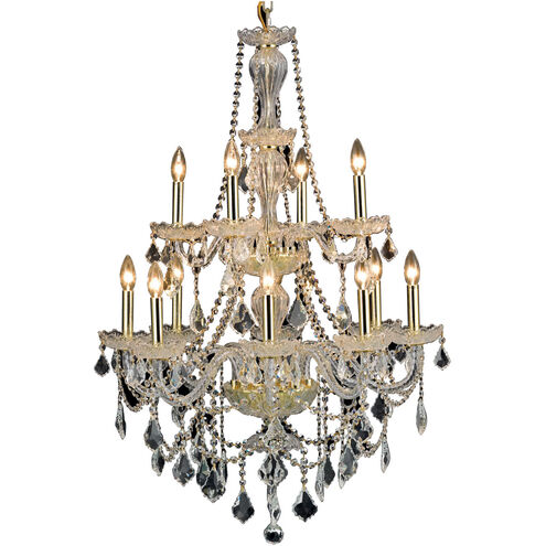 Giselle 12 Light 28 inch Gold Dining Chandelier Ceiling Light