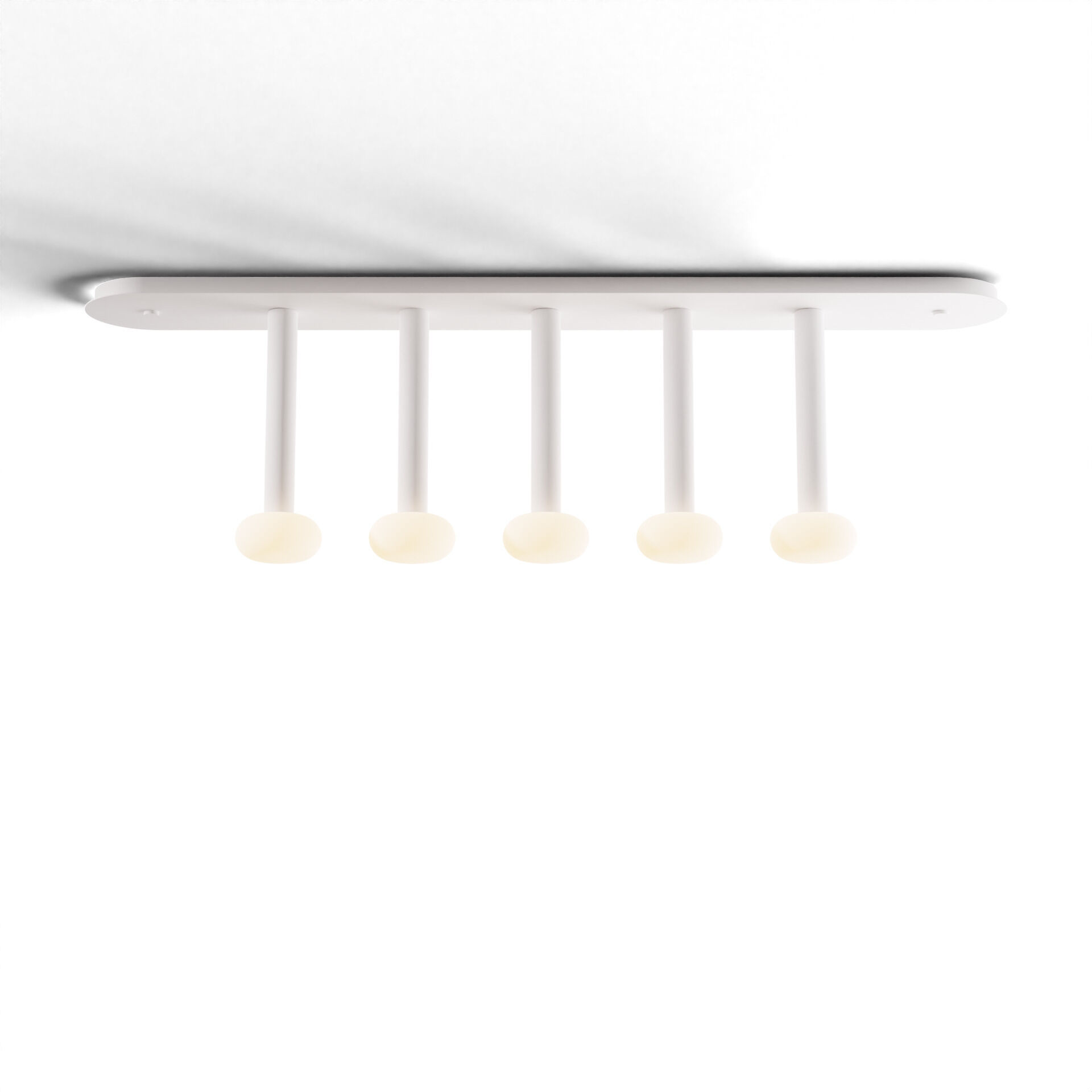 Combi LED 49 inch Matte White Pendant Ceiling Light, Suspension / Flush Mount 2-in-1