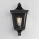 Sutton Place VX 1 Light 14.5 inch Black Outdoor Wall Mount