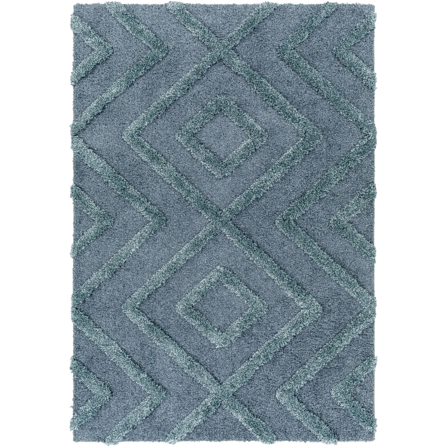 Hudson Shag 84 X 63 inch Medium Grey Rug, Rectangle