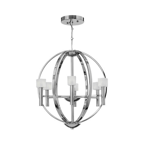 Mondo 6 Light 22.25 inch Polished Chrome Chandelier Ceiling Light