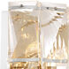 Amazone 3 Light 12.2 inch Nickel Wall Lamp Wall Light in Crystal Glass