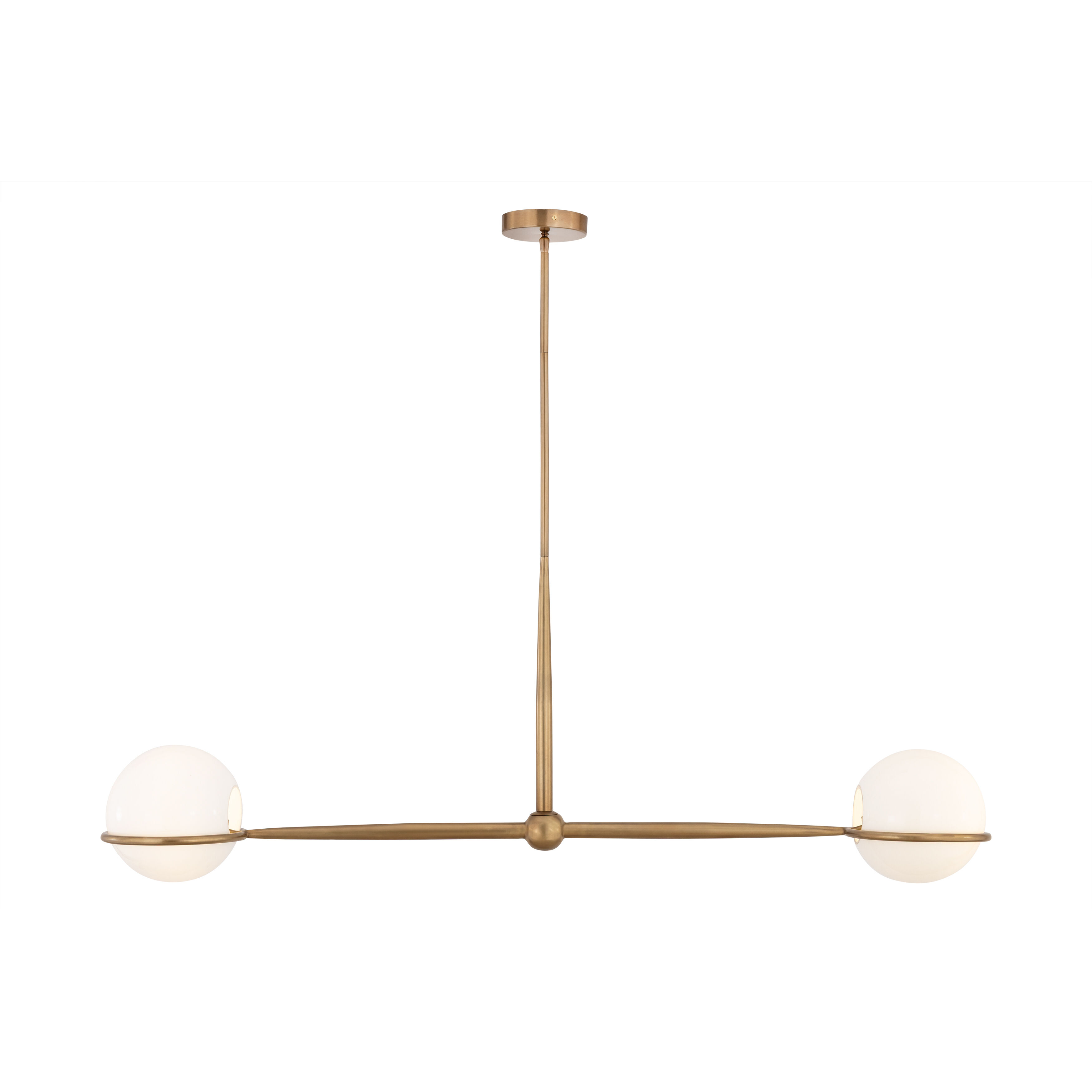 Orstyn 2 Light 52 inch Legacy Brass Linear Chandelier Ceiling Light