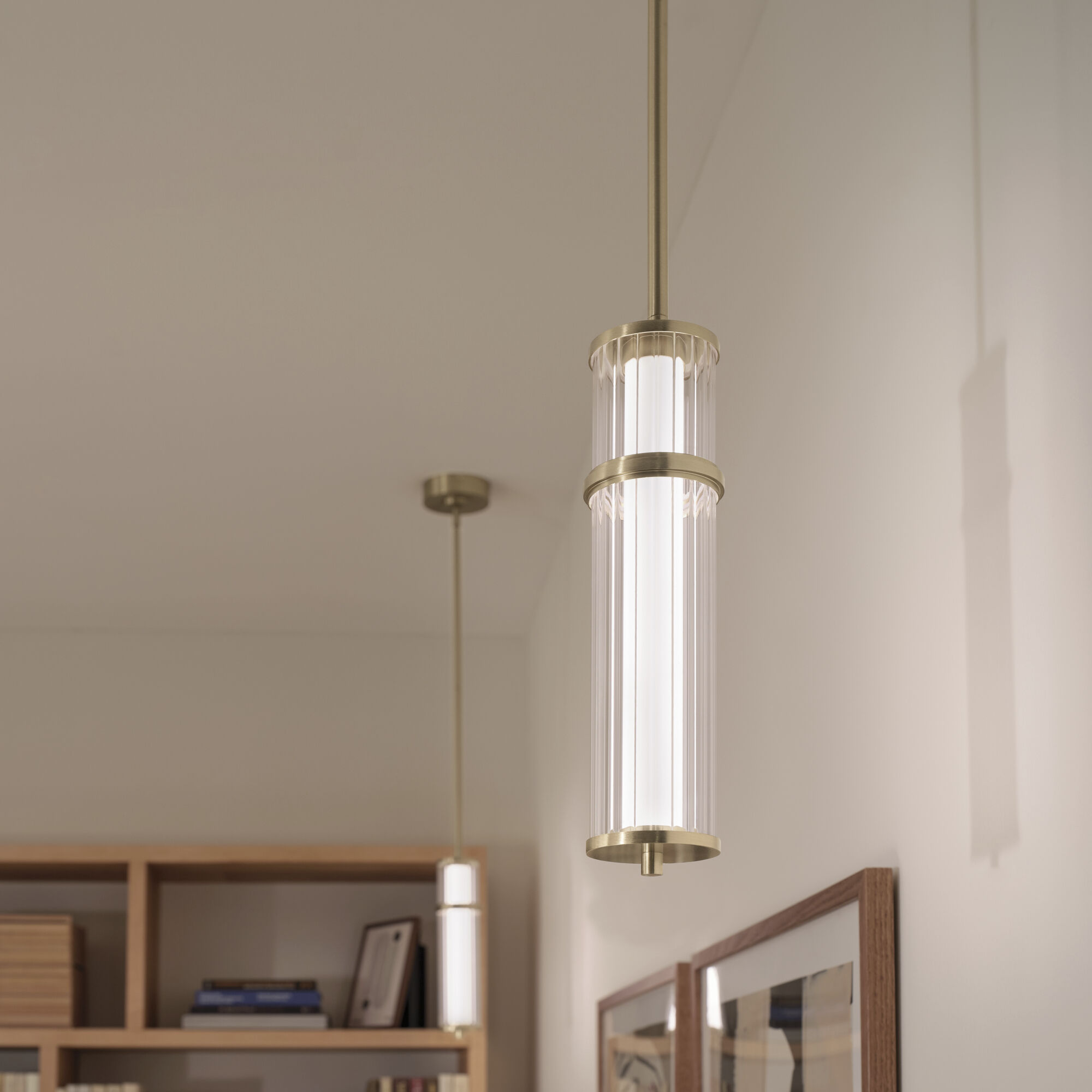 Riven LED Champagne Bronze Mini Pendant Ceiling Light