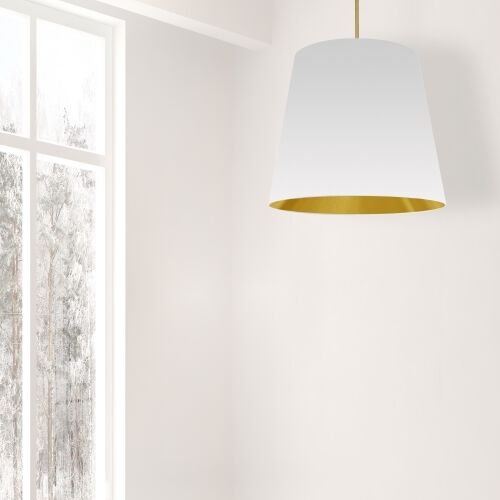 Oversized drum pendant light outlet