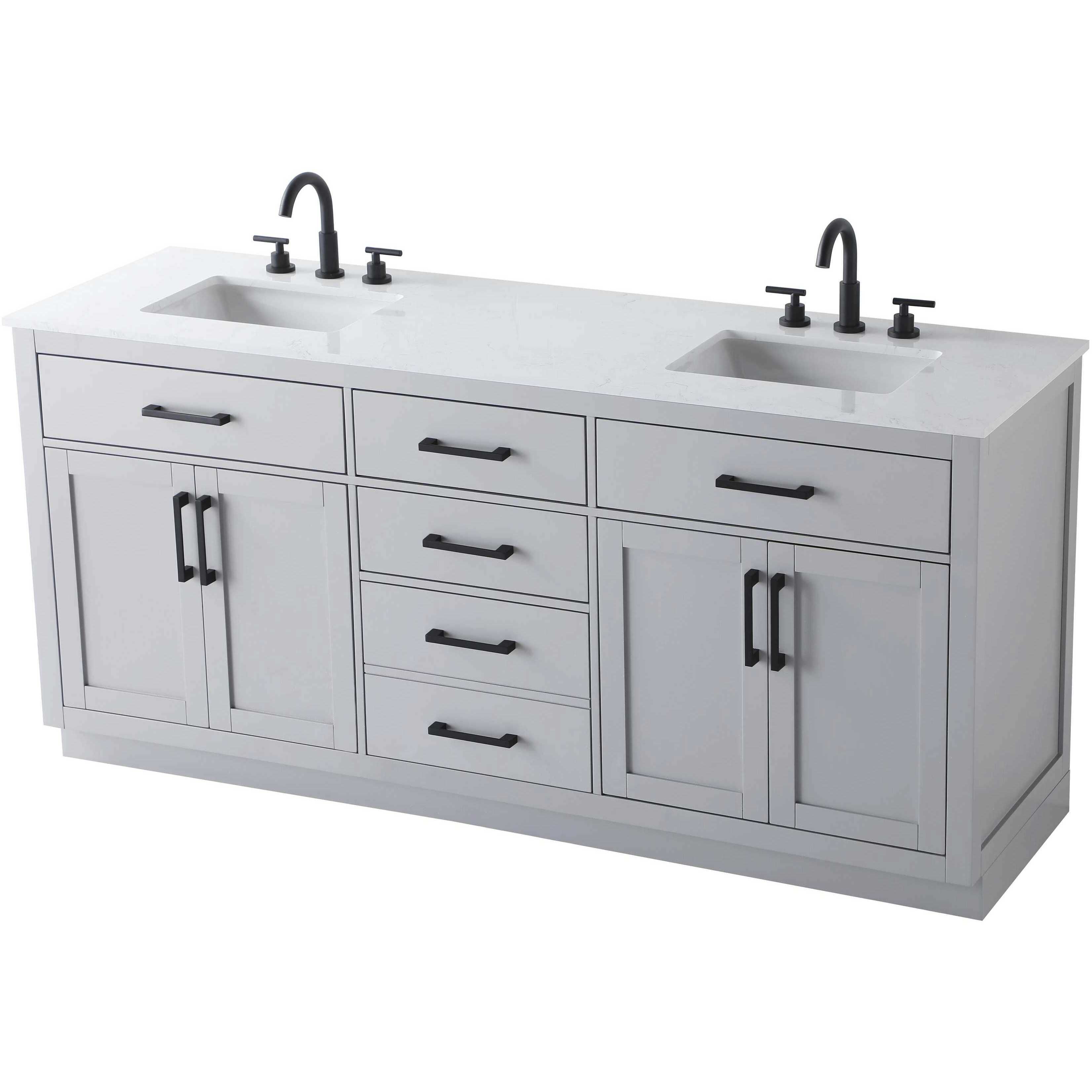 Alden 72 X 35 inch Grey Bathroom Vanity Cabinet