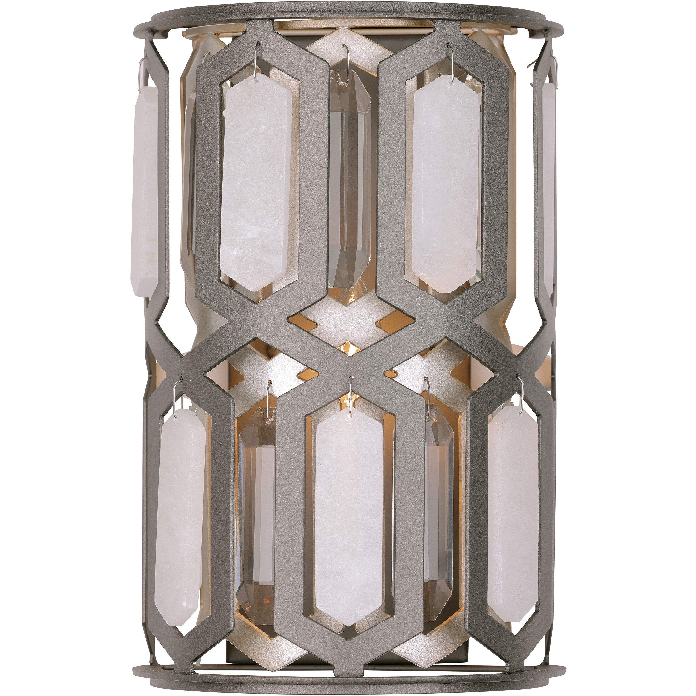 Hexly 1 Light 8 inch Bronze and Sultry Silver Wall Sconce Wall Light