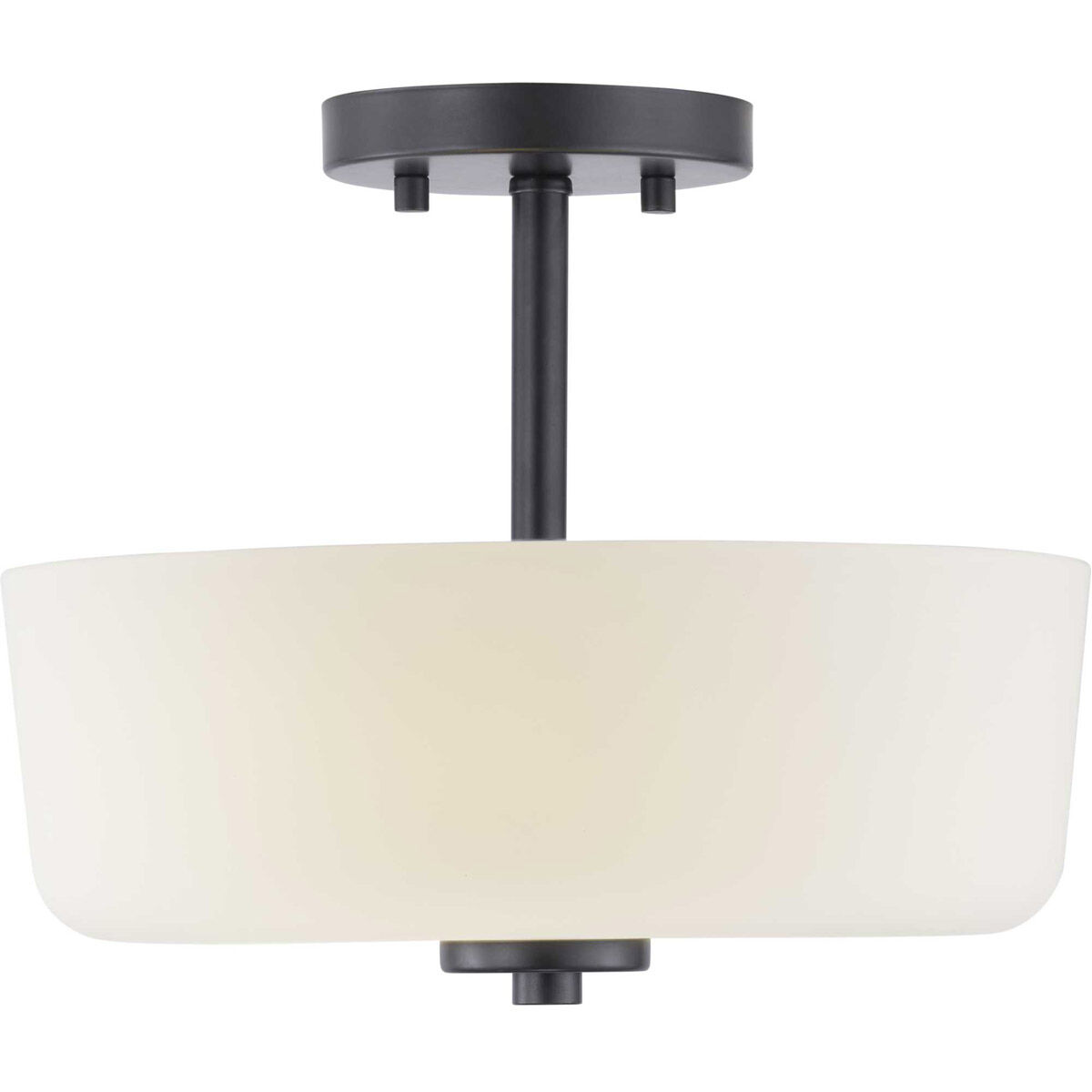 Tobin 2 Light 12 inch Matte Black Semi-Flush Mount Convertible Ceiling Light