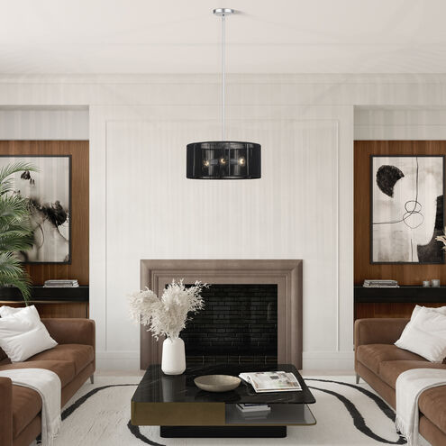 Acordia 3 Light 18 inch Painted Nickel Pendant Chandelier Ceiling Light