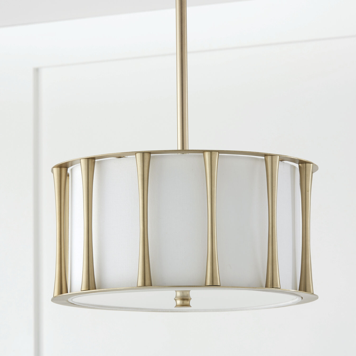 Bodie 3 Light 15 inch Matte Brass Semi-Flush Mount Ceiling Light, Convertible Dual Mount