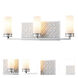 Ziggy 3 Light 24 inch Laquered Silver Bath Bar Wall Light