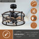 Humboldt 21 inch Oil Rubbed Bronze and Burnished Teak with Anigre Blades Ceiling Fan, Integrated Dimmable Remote