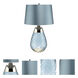 Lena 24 inch Blue Glass Table Lamp Portable Light, Small