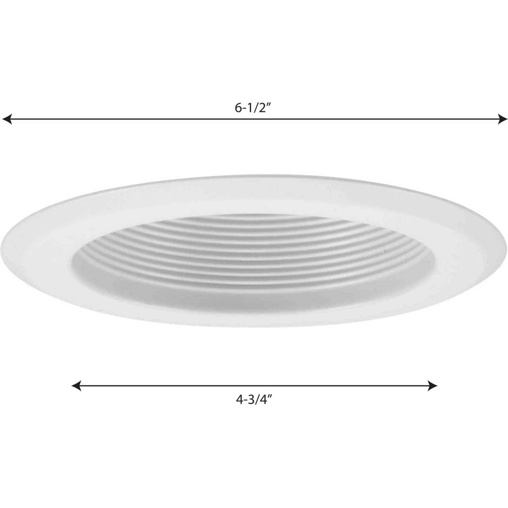 Recessed Lighting LED White Recessed Step Baffle Trim in Matte White