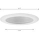 Recessed Lighting LED White Recessed Step Baffle Trim in Matte White