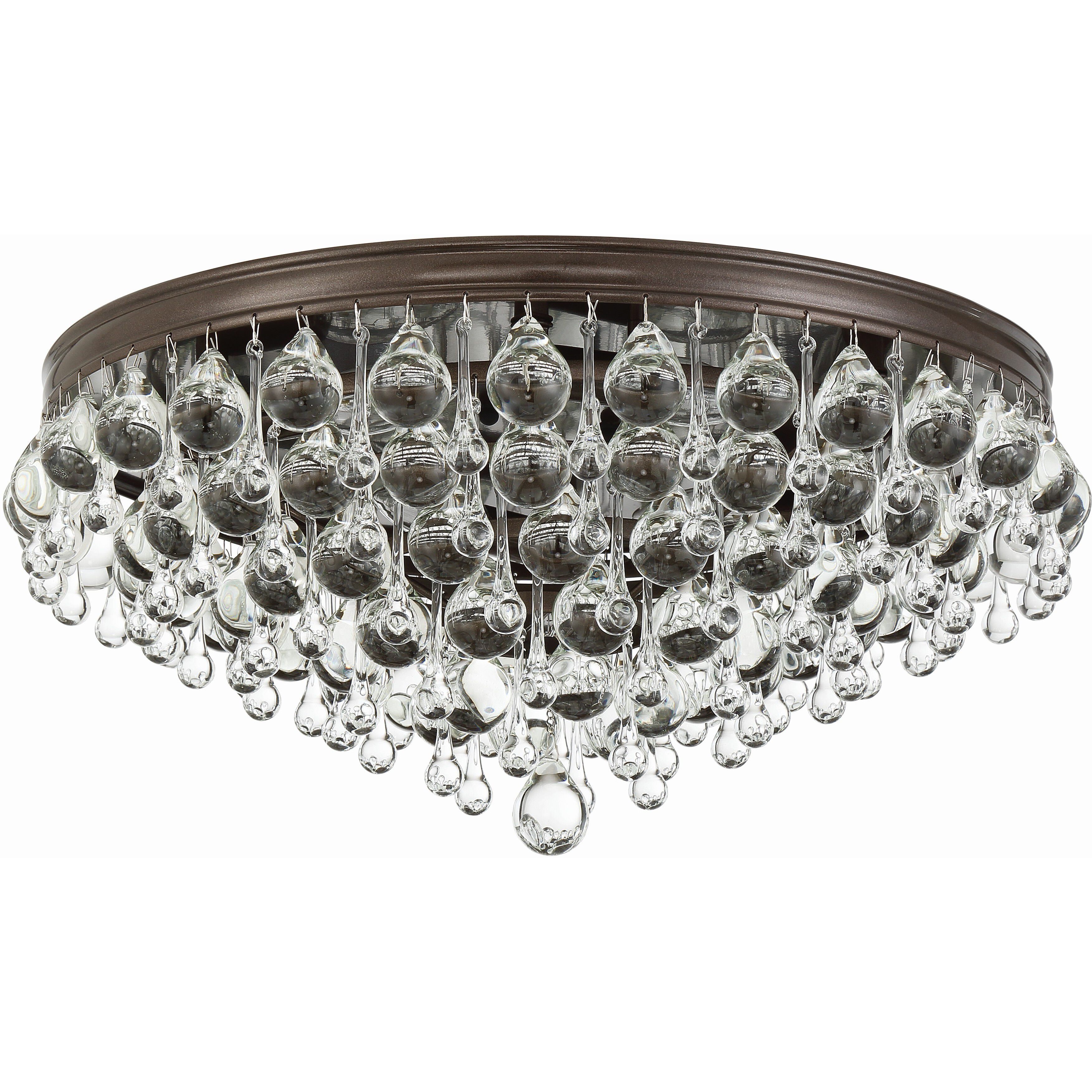Calypso 6 Light 20 inch Vibrant Bronze Flush Ceiling Light