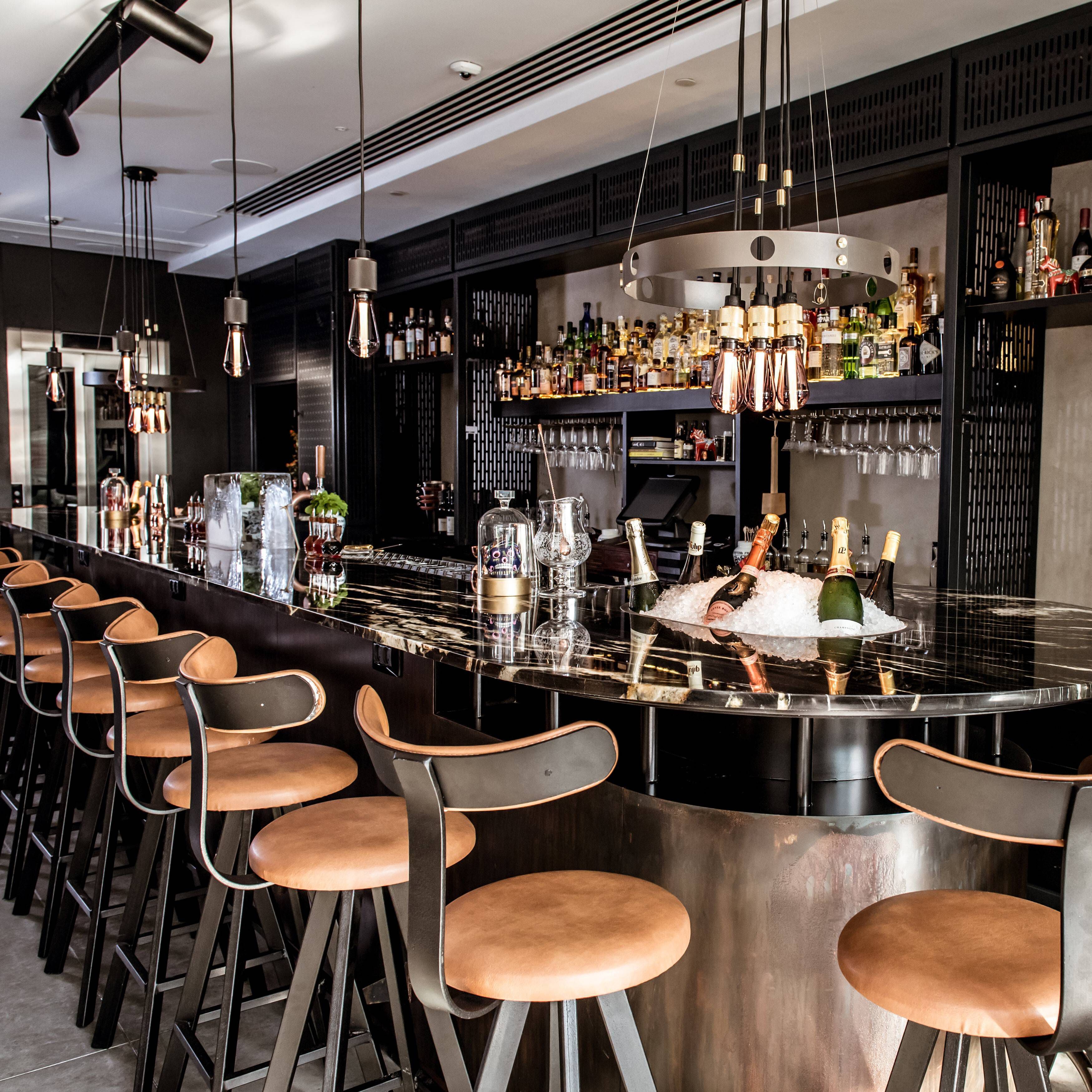 Hero LED 31.5 inch Graphite / Brass Chandelier Ceiling Light