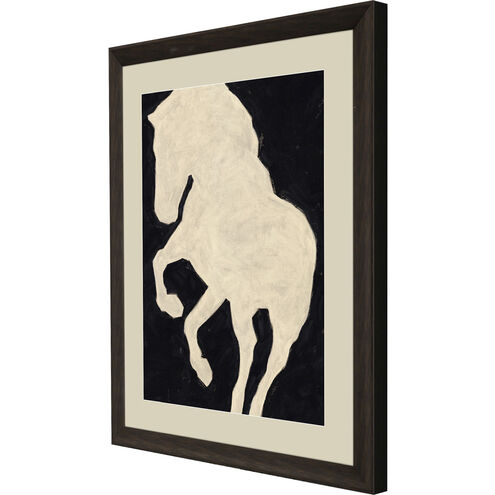 Equestrian Grace / Equestrian Style Black and Beige Framed Art