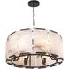 Ortiz 6 Light 24.41 inch Bronze Highlight with Alabaster Chandelier Ceiling Light