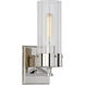 Thomas O'Brien Marais 1 Light 4.25 inch Polished Nickel Bath Sconce Wall Light in Clear Glass, Medium