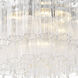 Addis 7 Light 22.25 inch Polished Chrome Flush Ceiling Light in Tronchi Glass Clear