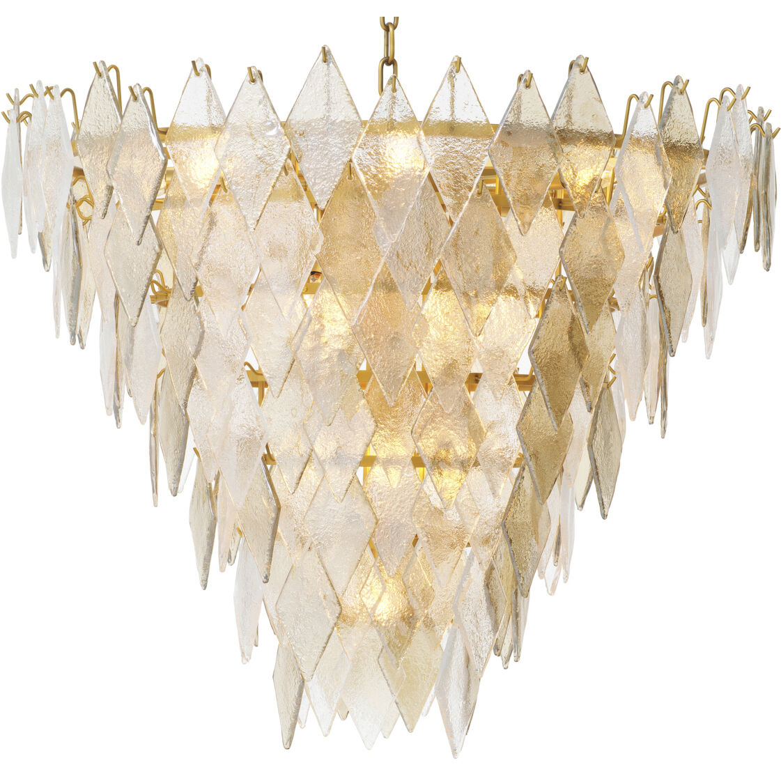 Rhombus 17 Light 35.43 inch Antique Brass Chandelier Ceiling Light, Large