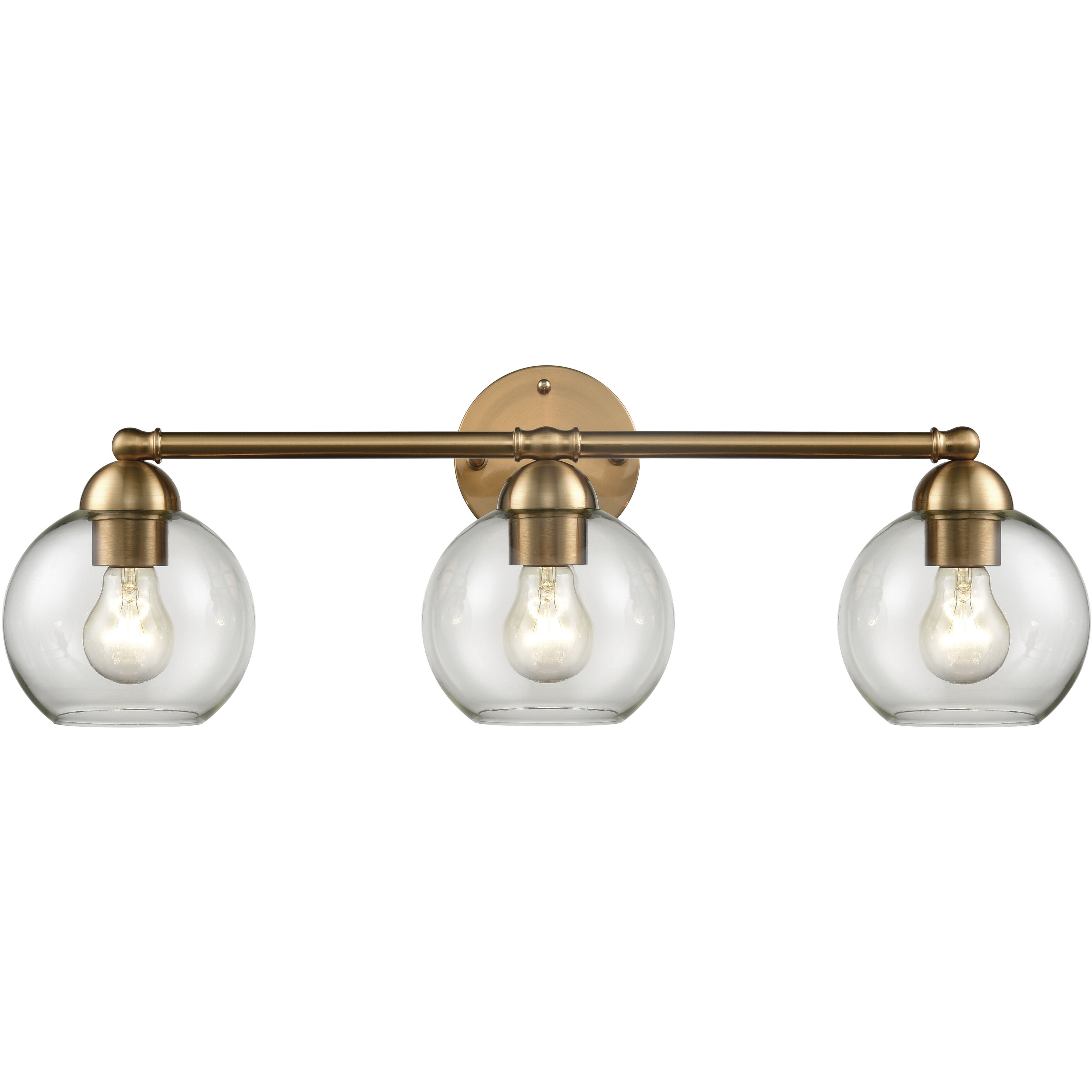 Astoria 3 Light 25 inch Satin Gold Vanity Light Wall Light