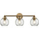 Astoria 3 Light 25 inch Satin Gold Vanity Light Wall Light