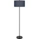 Cromwell 58.75 inch 150.00 watt Dark Bronze and Antique Brass Floor Lamp Portable Light in Navy Blue