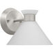 Drew & Jonathan Belcarra 1 Light 7.5 inch Brushed Steel Sconce Wall Light