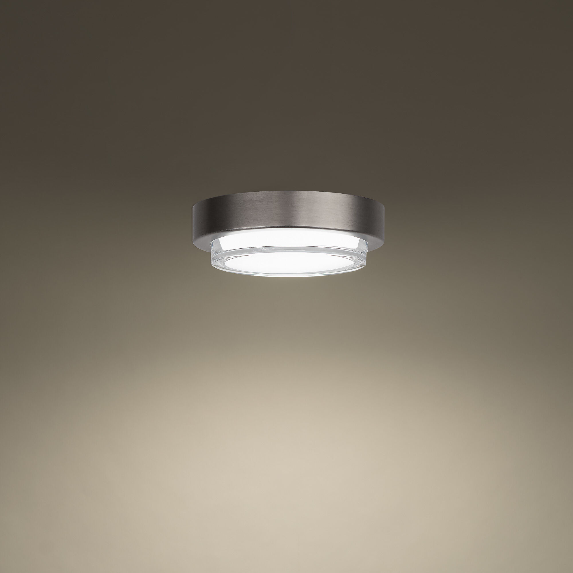 Kind LED 8 inch Brushed Nickel Flush Mount Ceiling Light in 2700K